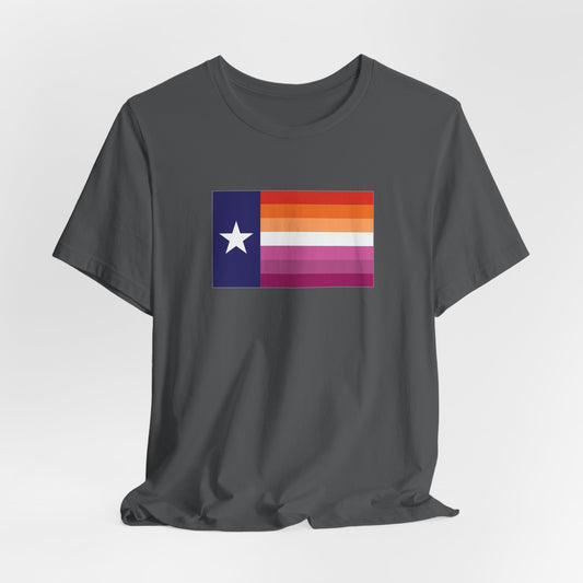 Texas Lesbian Pride Flag T-shirt, Several Color Options