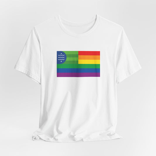 Bellingham, Washington Rainbow Pride Flag T-shirt, Several Color Options