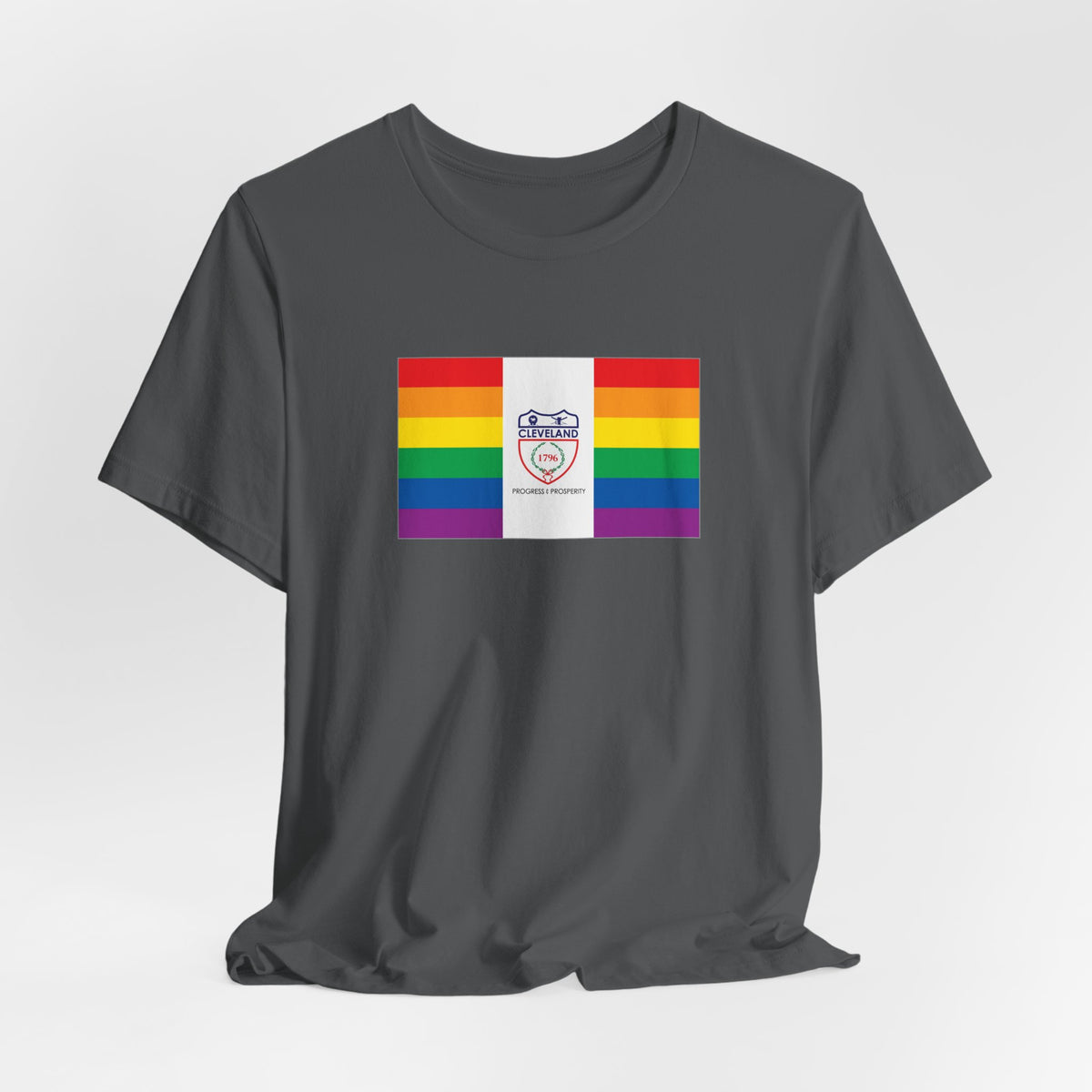 Cleveland, Ohio Rainbow Pride Flag T-shirt, Several Color Options