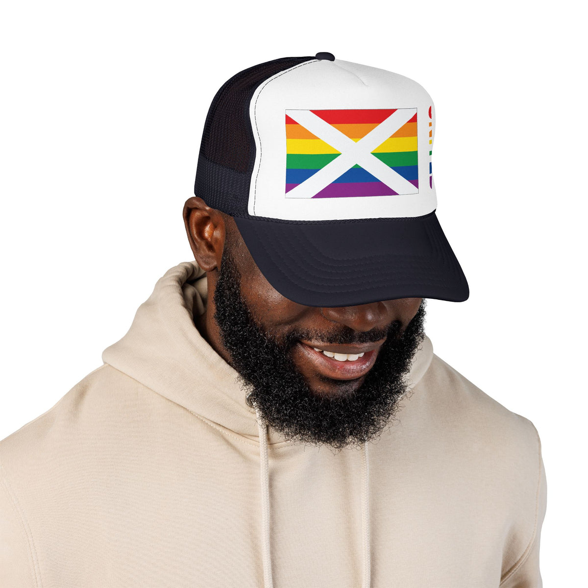 Alabama Rainbow Pride Flag "UNITED" Printed Foam Trucker Hat, Several Color Options
