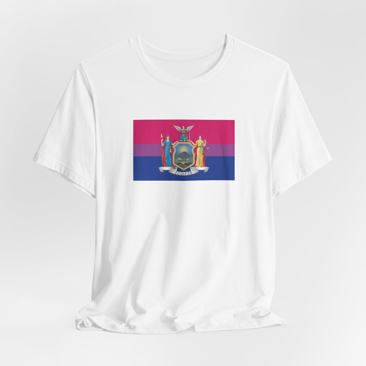 New York Bisexual Pride Flag T-shirt, Several Color Options