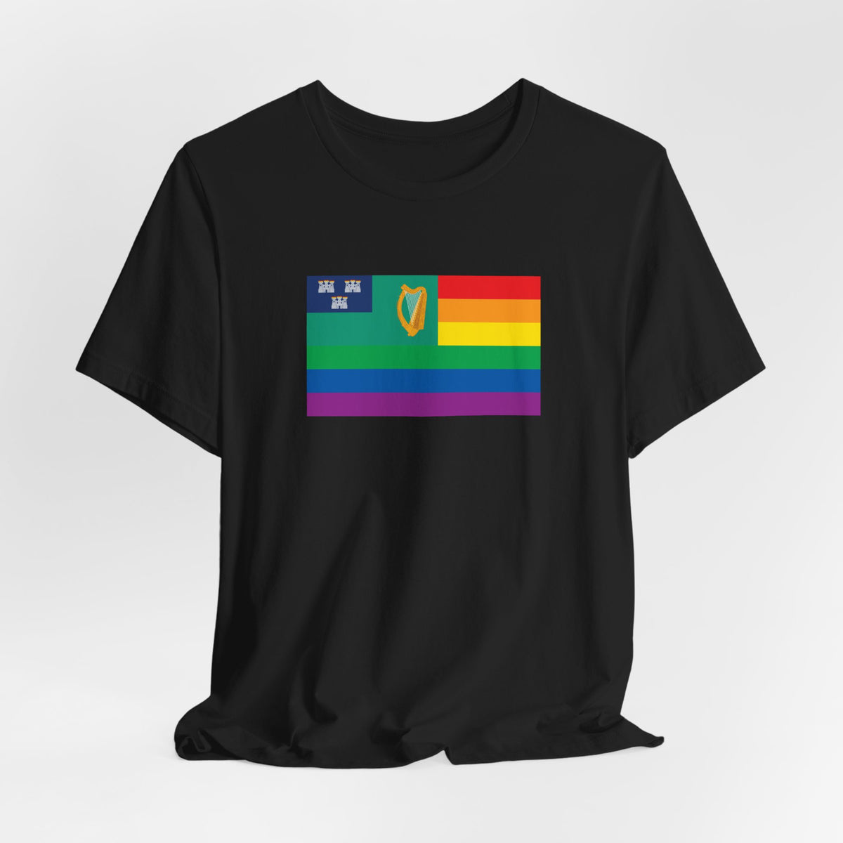 Dublin, Ireland Rainbow Pride Flag T-shirt, Several Color Options