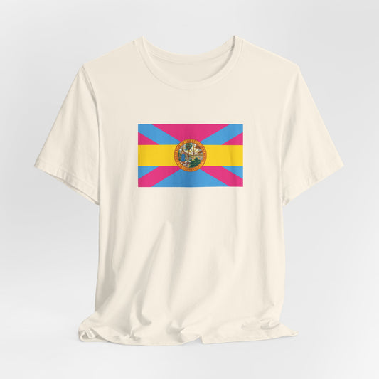 Florida Pansexual Pride Flag T-shirt, Several Color Options