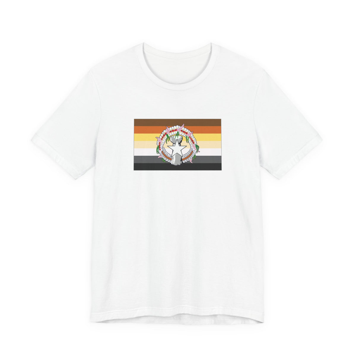 Northern Mariana Islands Bear Pride Flag T-shirt, Several Color Options