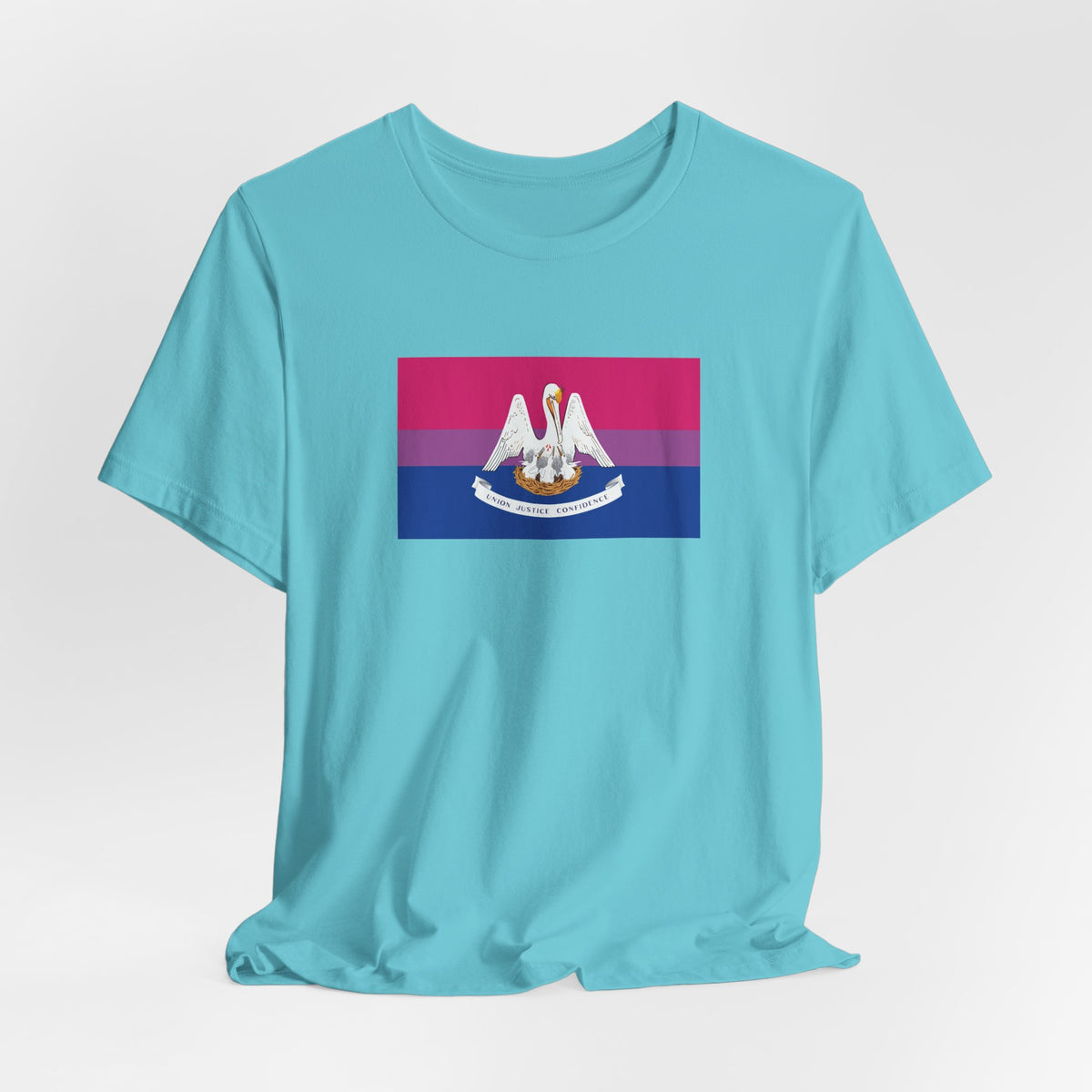Louisiana Bisexual Pride Flag T-shirt, Several Color Options