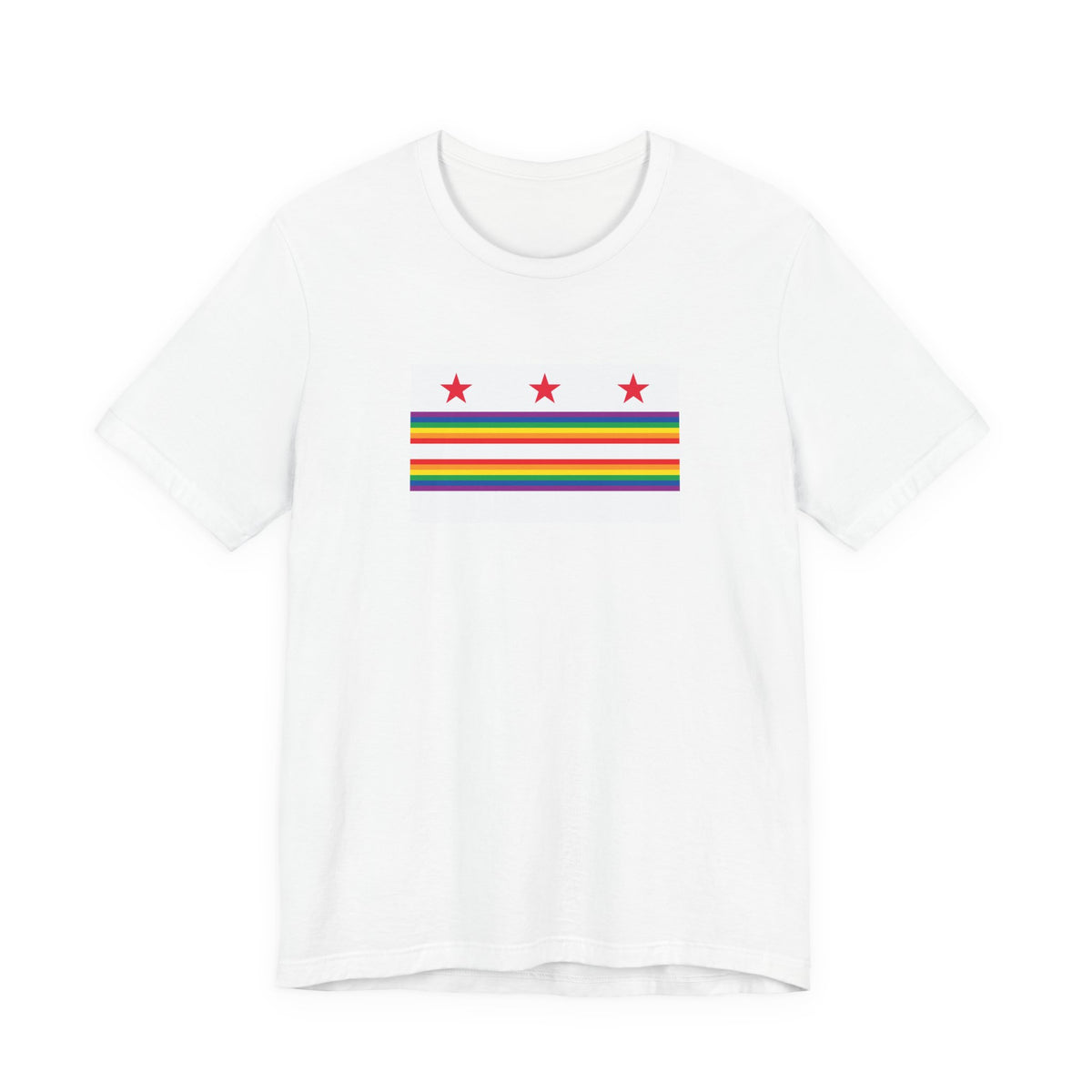 Washington, D.C. Rainbow Pride Flag T-shirt, Several Color Options