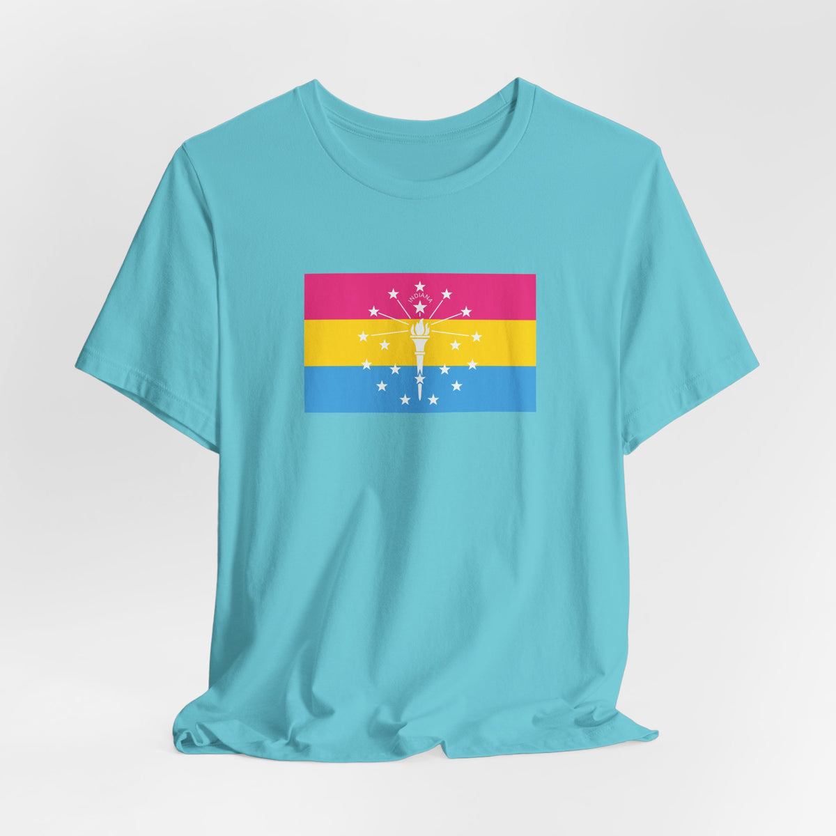 Indiana Pansexual Pride Flag T-shirt, Several Color Options