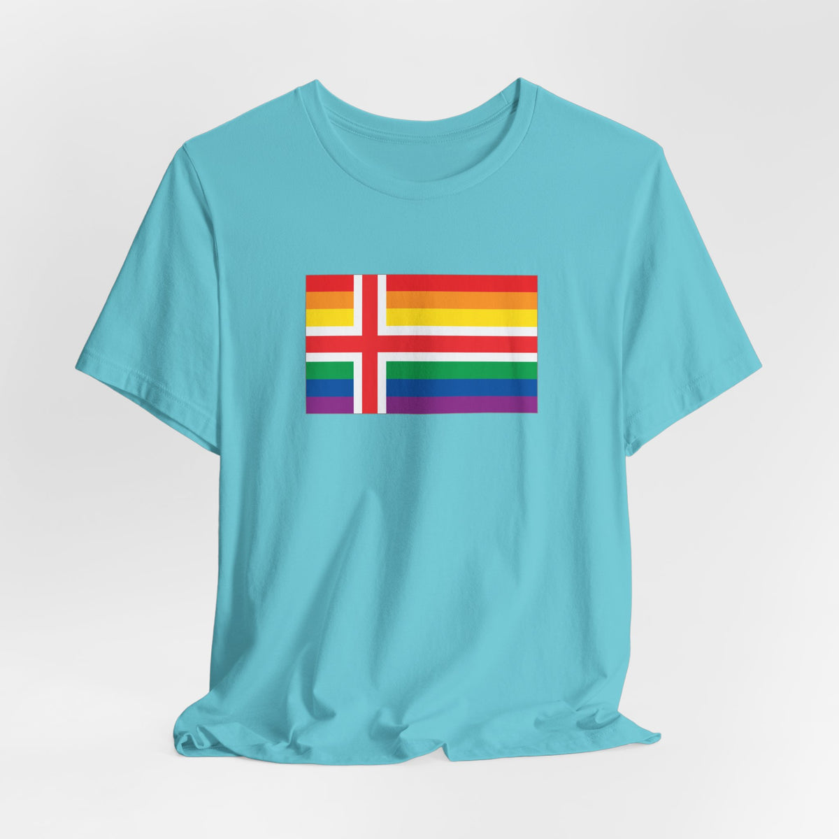Iceland Rainbow Pride Flag T-shirt, Several Color Options