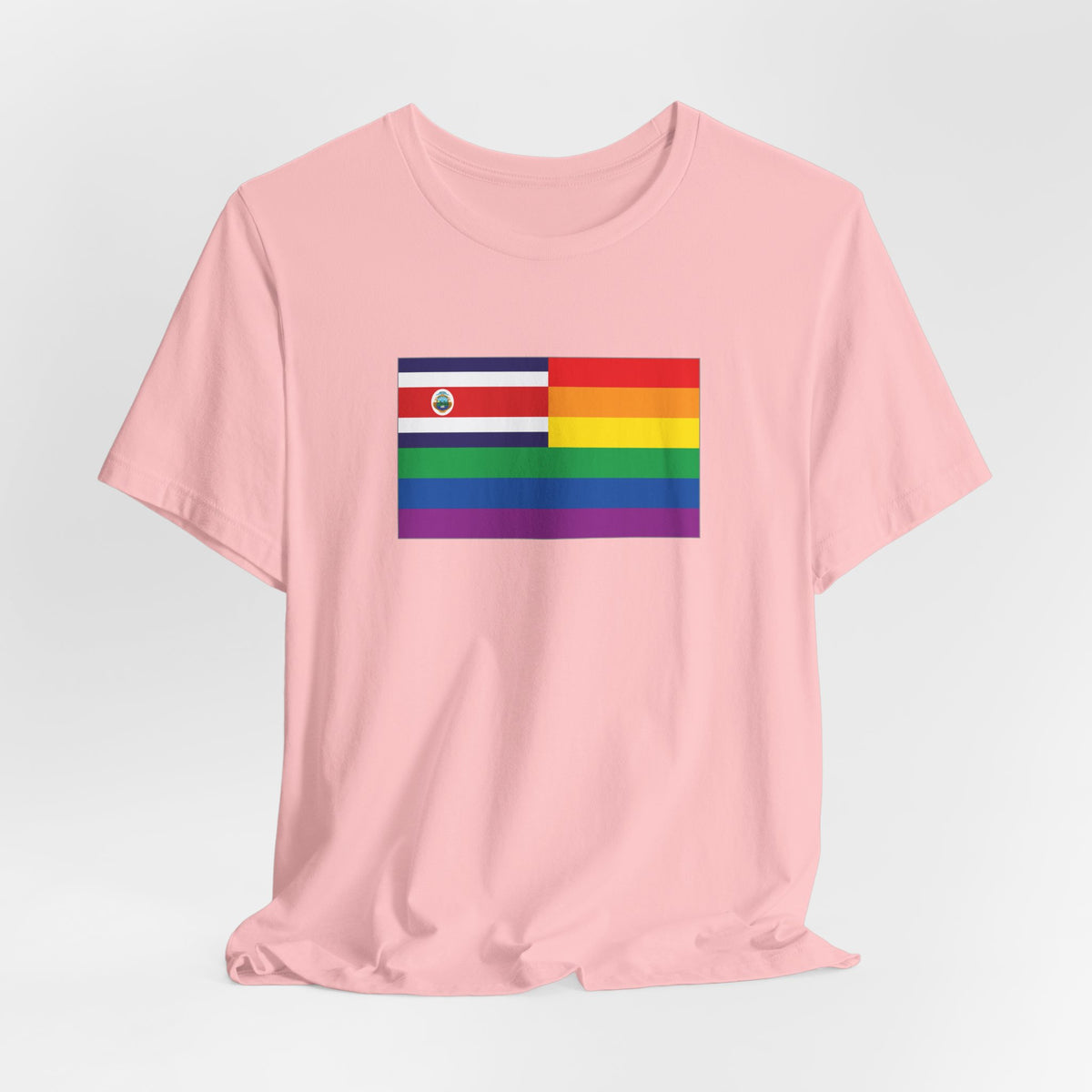Costa Rica Rainbow Pride Flag T-shirt, Several Color Options
