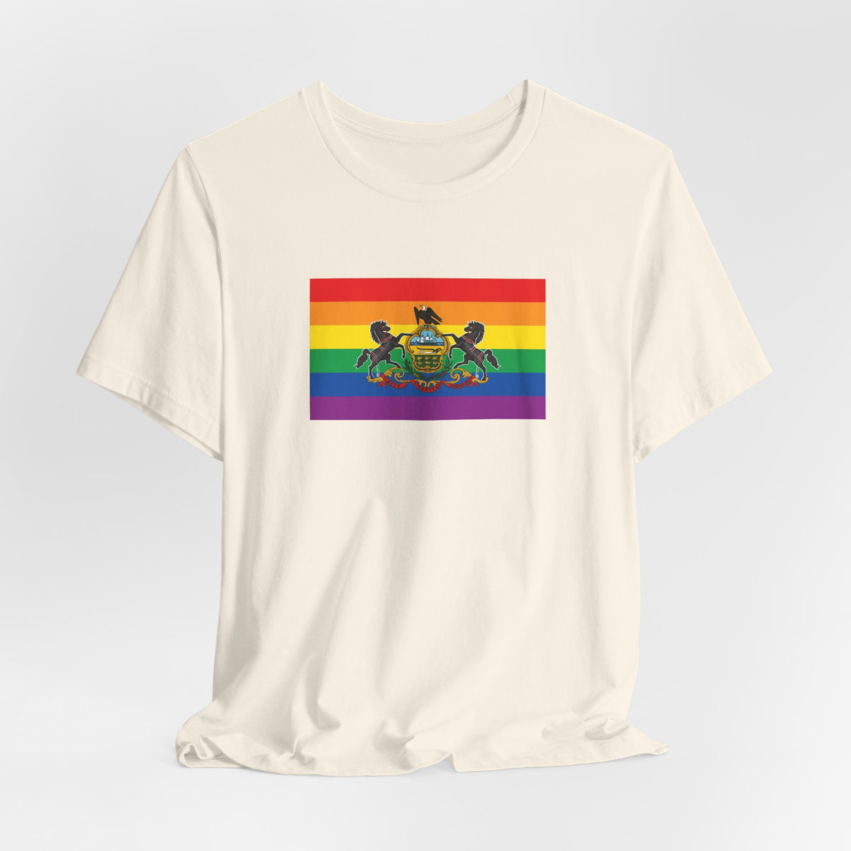 Pennsylvania Rainbow Pride Flag T-shirt, Several Color Options
