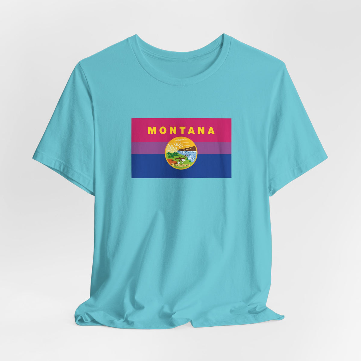 Montana Bisexual Pride Flag T-shirt, Several Color Options