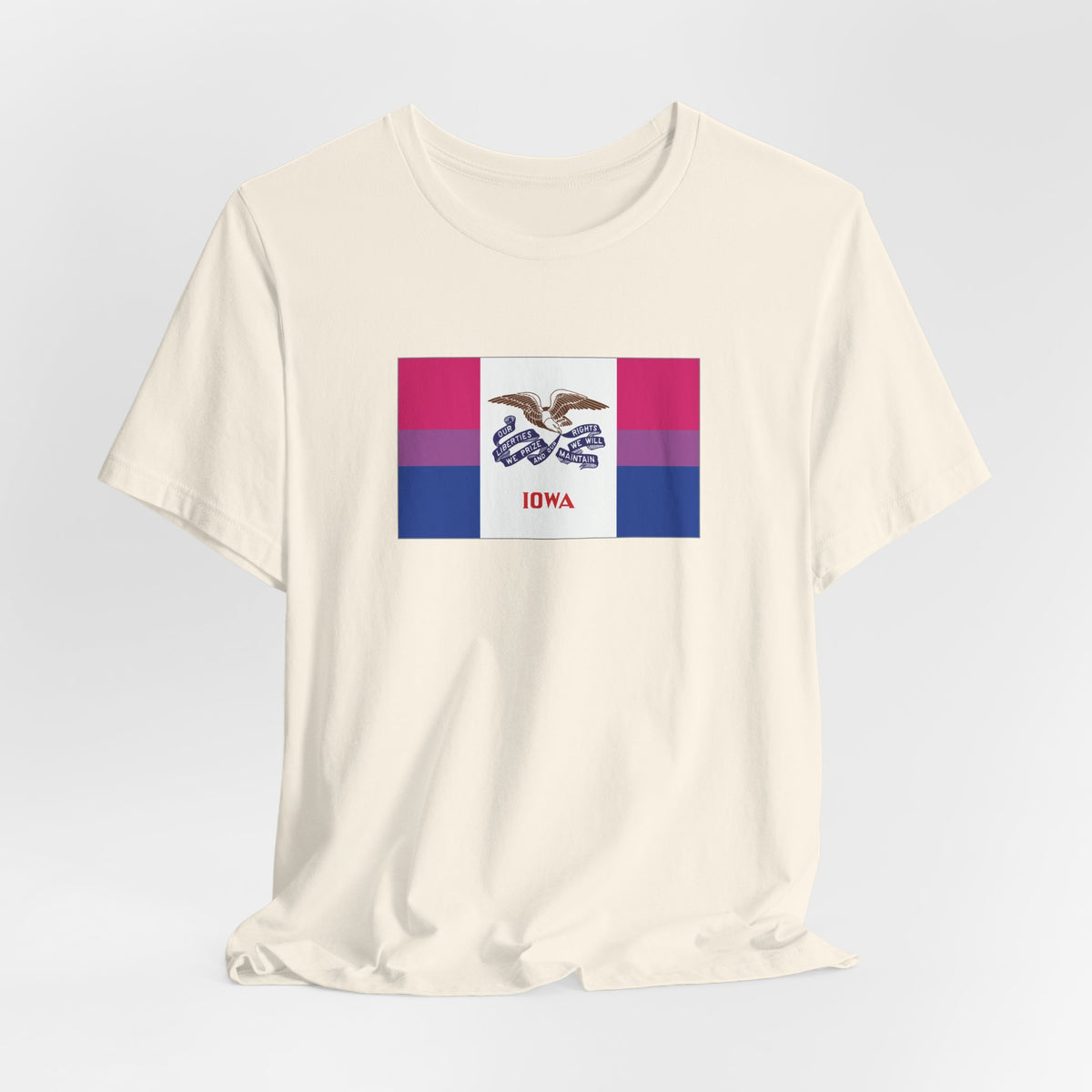 Iowa Bisexual Pride Flag T-shirt, Several Color Options