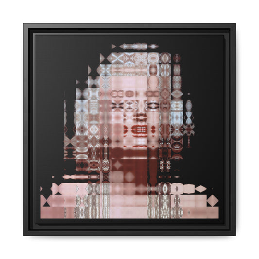Iconic Movie Star Abstract Portrait Collage Art, Matte Canvas, Framed (Multi-color options)