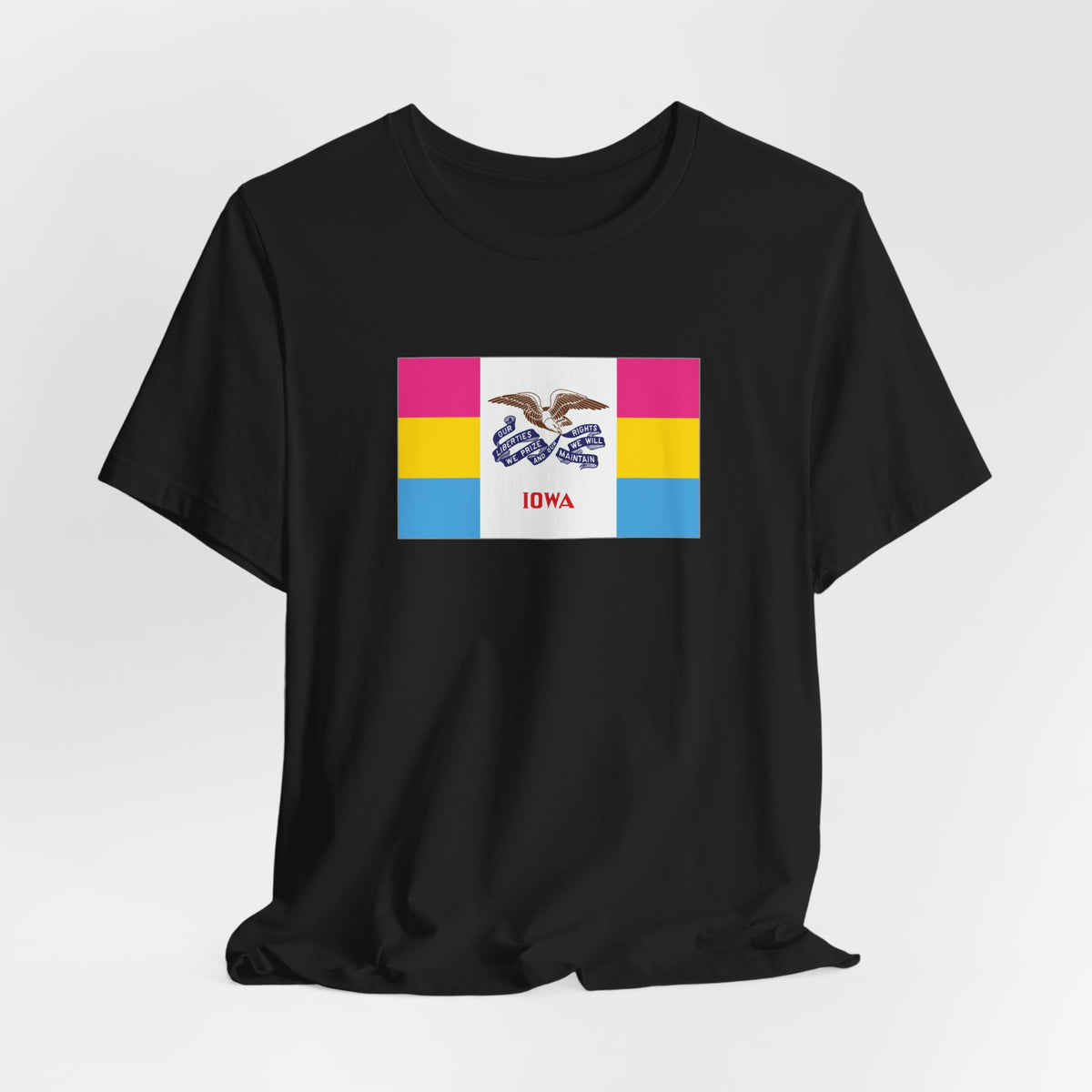 Iowa Pansexual Pride Flag T-shirt, Several Color Options