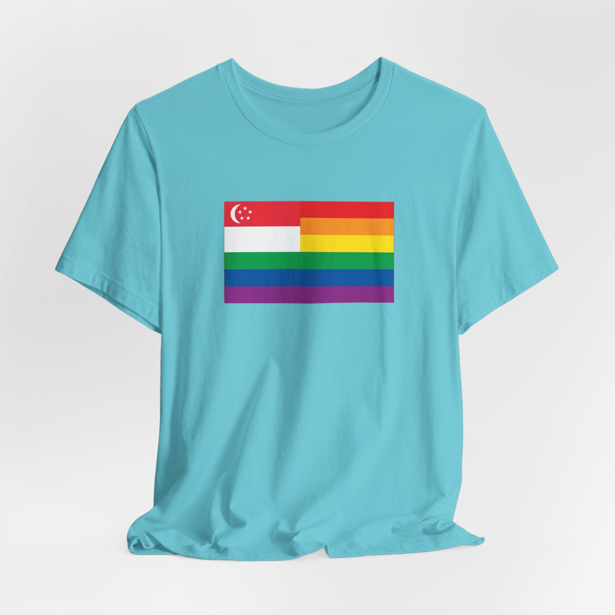 Singapore City Rainbow Pride Flag T-shirt, Several Color Options