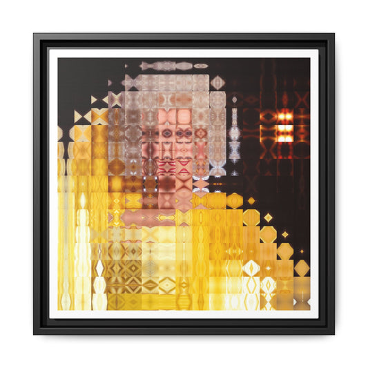 Disco Dolly Abstract Portrait Collage Art, Matte Canvas, Framed (Multi-color options)