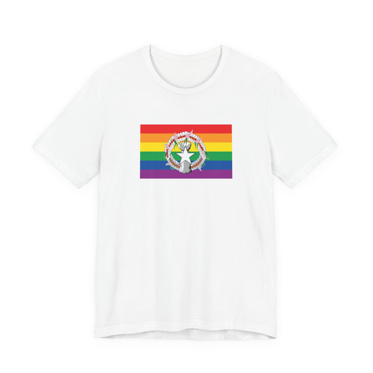 Northern Mariana Islands Rainbow Pride Flag T-shirt, Several Color Options