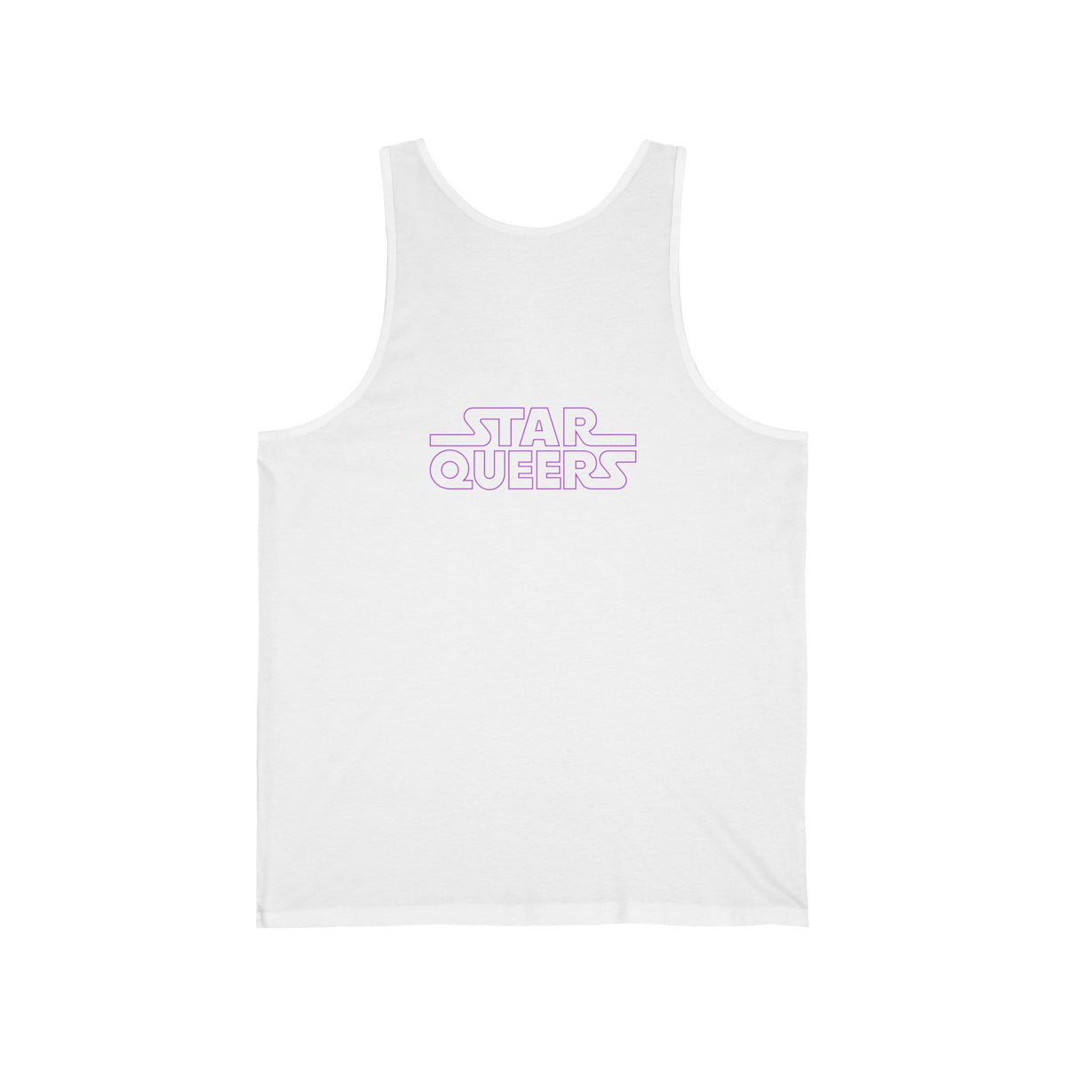 STAR QUEERS Poster Tank Top - Ultra Violet deco on White