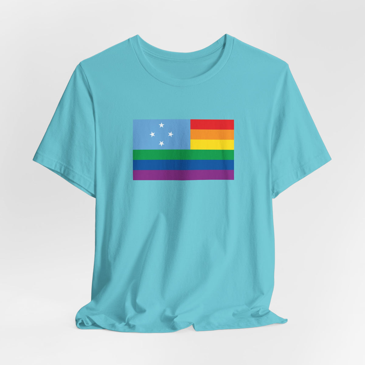 Micronesia Rainbow Pride Flag T-shirt, Several Color Options