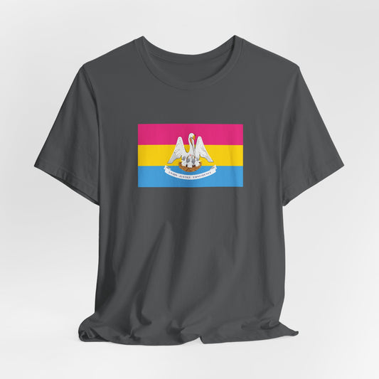 Louisiana Pansexual Pride Flag T-shirt, Several Color Options