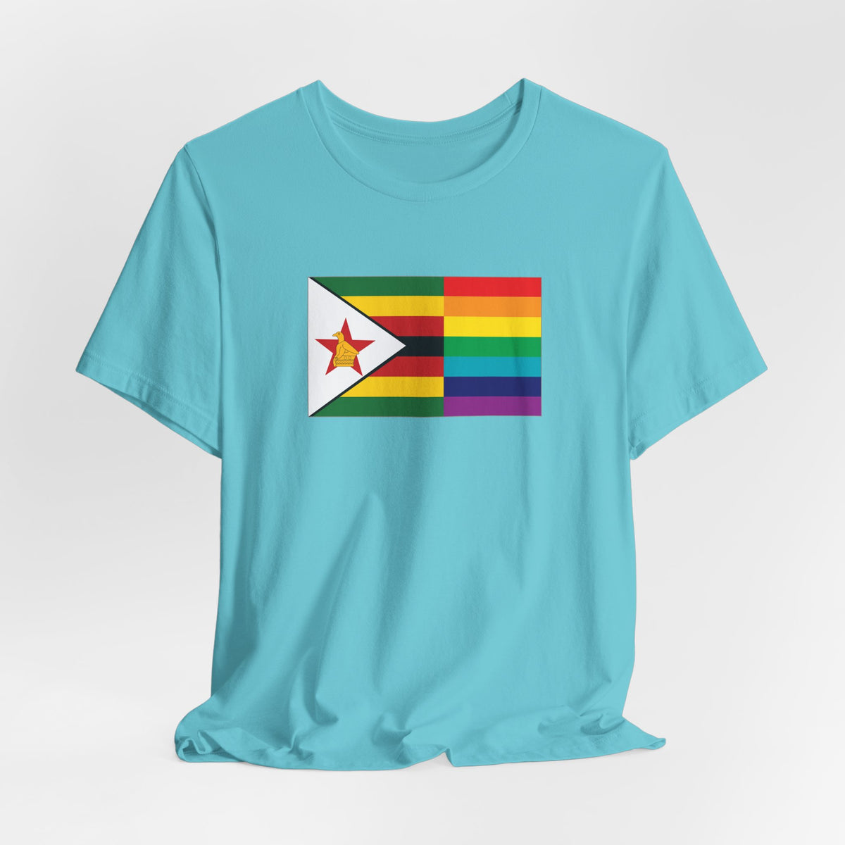 Zimbabwe Rainbow Pride Flag T-shirt, Several Color Options