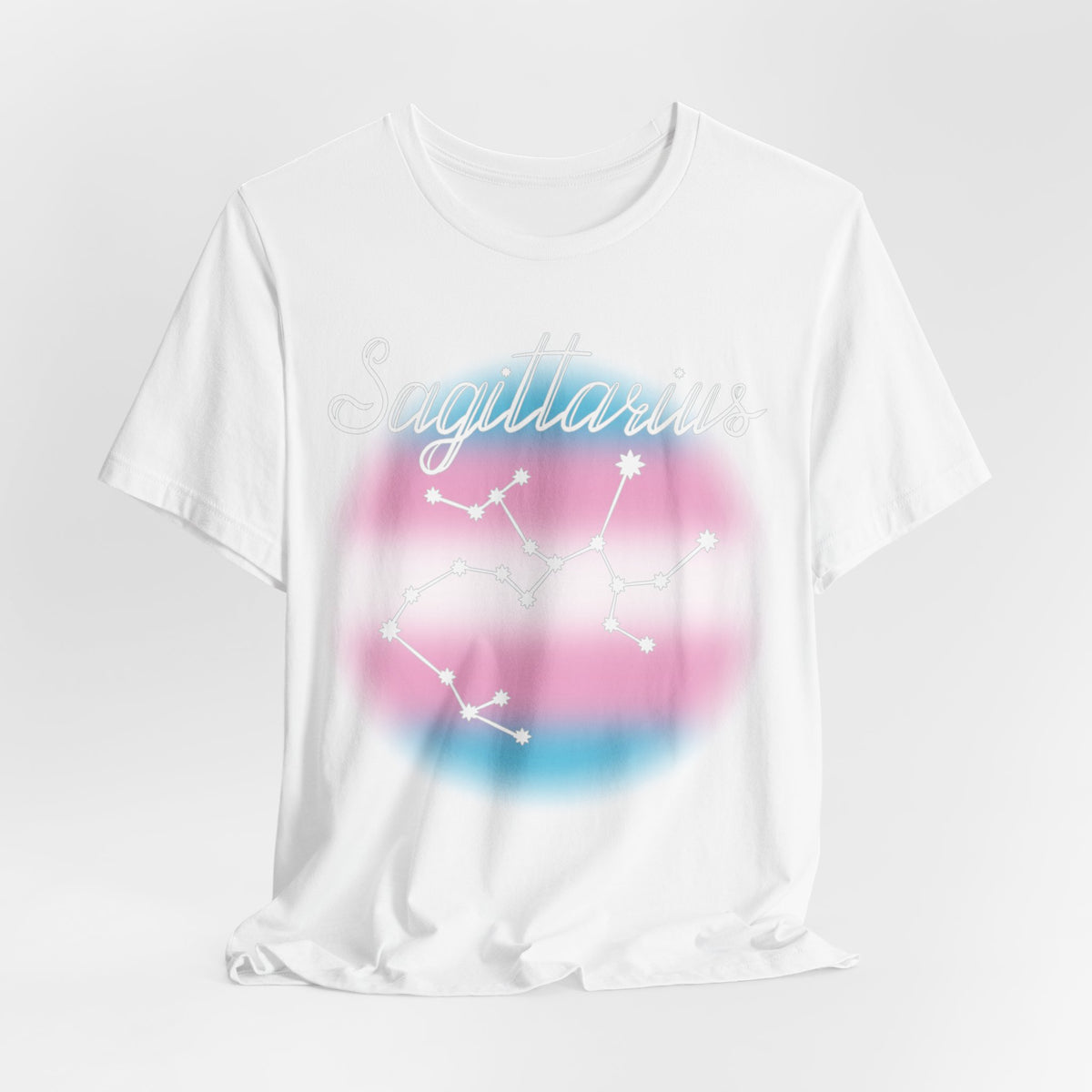 Sagittarius Constellation T-shirt, Astrology, Transgender Pride Flag
