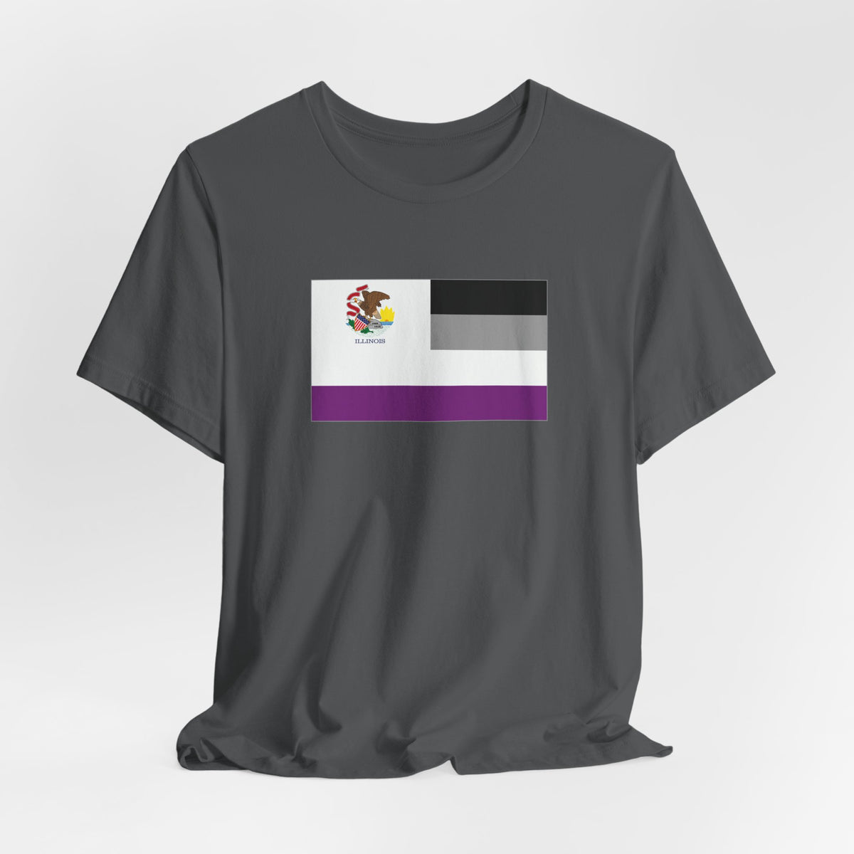 Illinois Asexual Pride Flag T-shirt, Several Color Options
