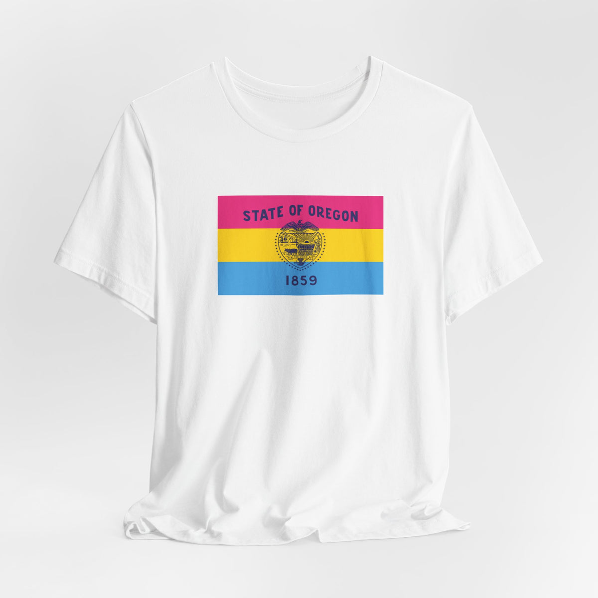 Oregon Pansexual Pride Flag T-shirt, Several Color Options