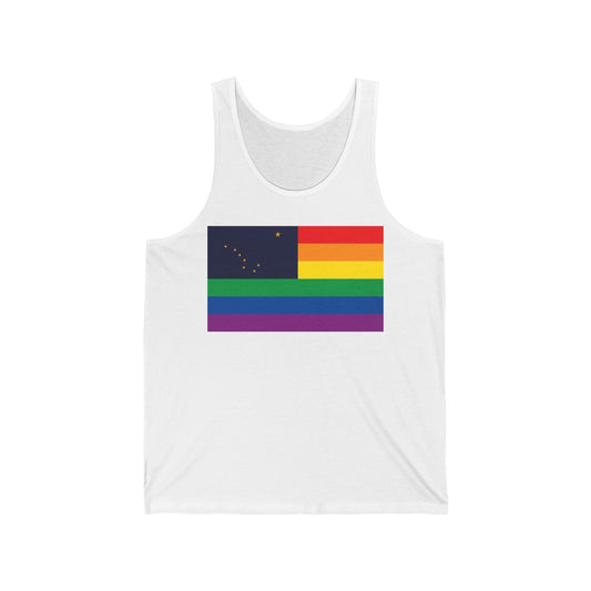Alaska Rainbow Pride Flag Jersey Tank