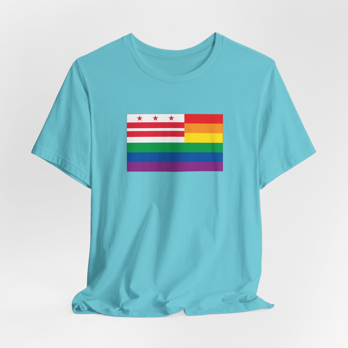 Washington, D.C. Rainbow Pride Flag T-shirt, Several Color Options