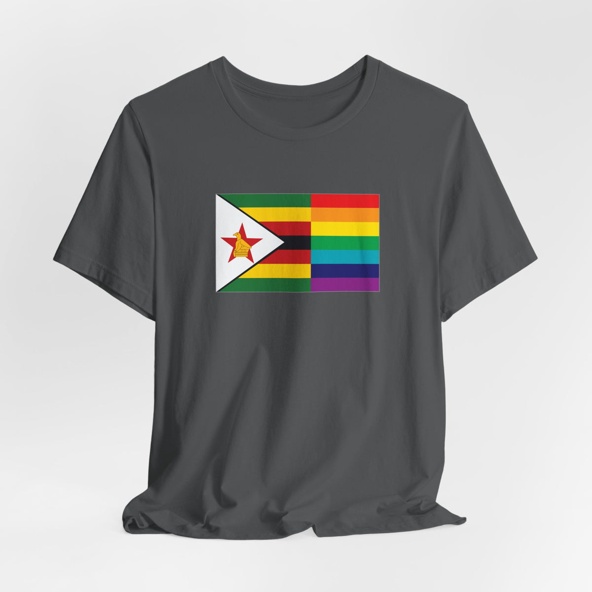Zimbabwe Rainbow Pride Flag T-shirt, Several Color Options