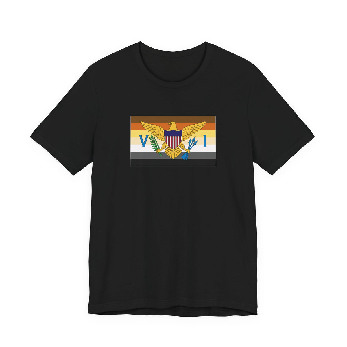 U.S. Virgin Islands Bear Pride Flag T-shirt, Several Color Options
