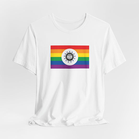 Savannah, Georgia Rainbow Pride Flag T-shirt, Several Color Options