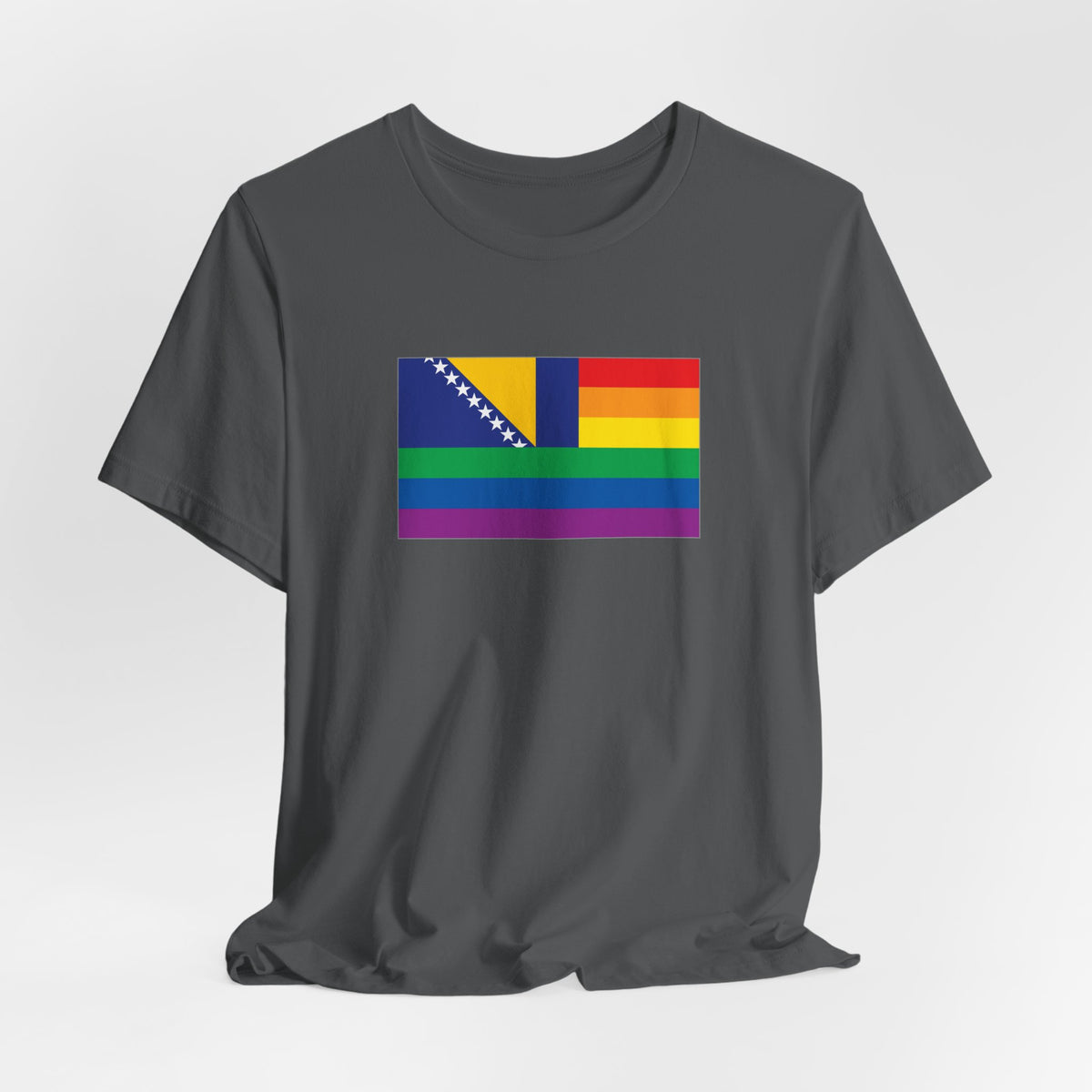 Bosnia and Herzegovina Rainbow Pride Flag T-shirt, Several Color Options