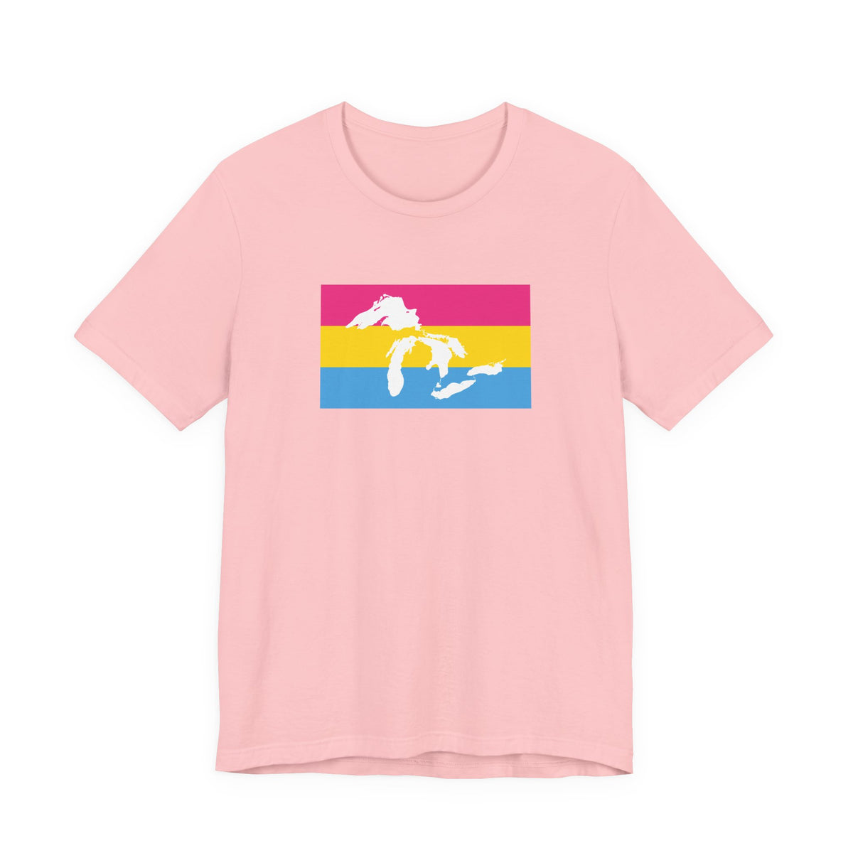 Great Lakes Region Pansexual Pride Flag T-shirt, Several Color Options