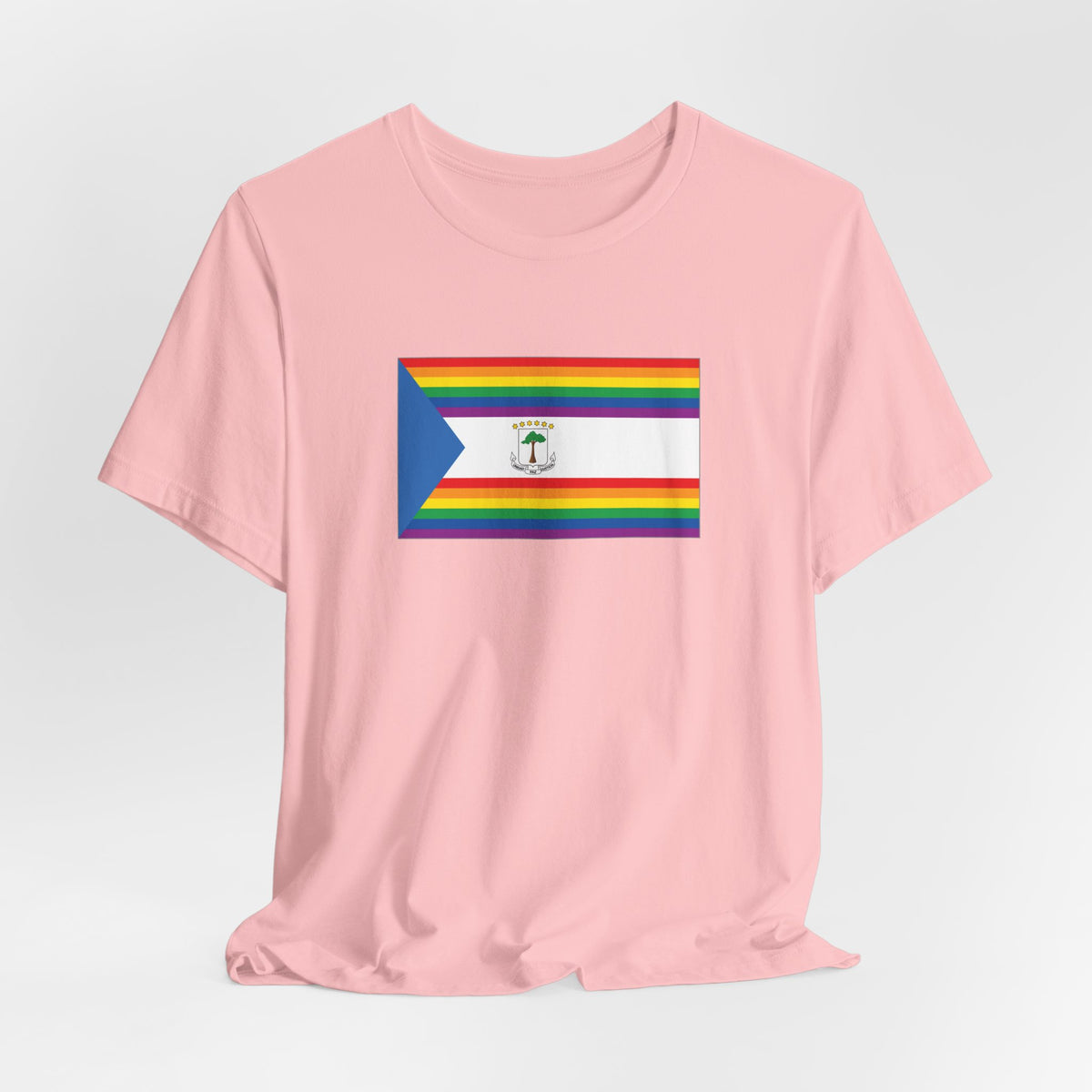 Equatorial Guinea Rainbow Pride Flag T-shirt, Several Color Options
