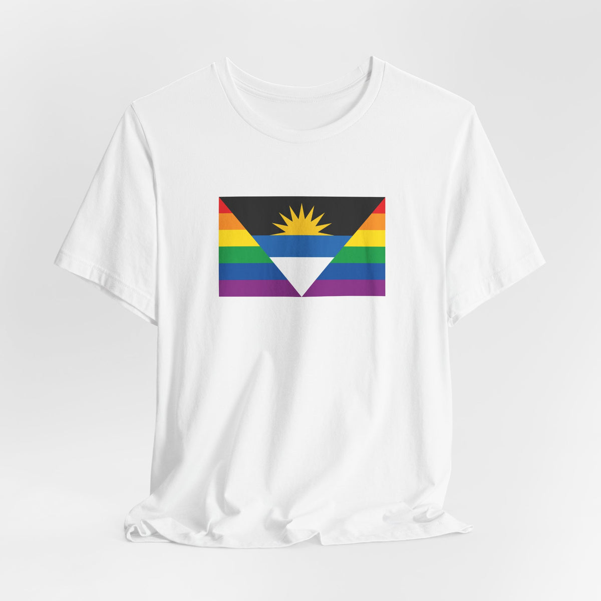 Antigua and Barbuda Rainbow Pride Flag T-shirt, Several Color Options