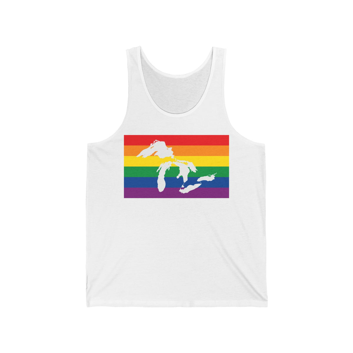 Great Lakes Region Rainbow Pride Flag Jersey Tank