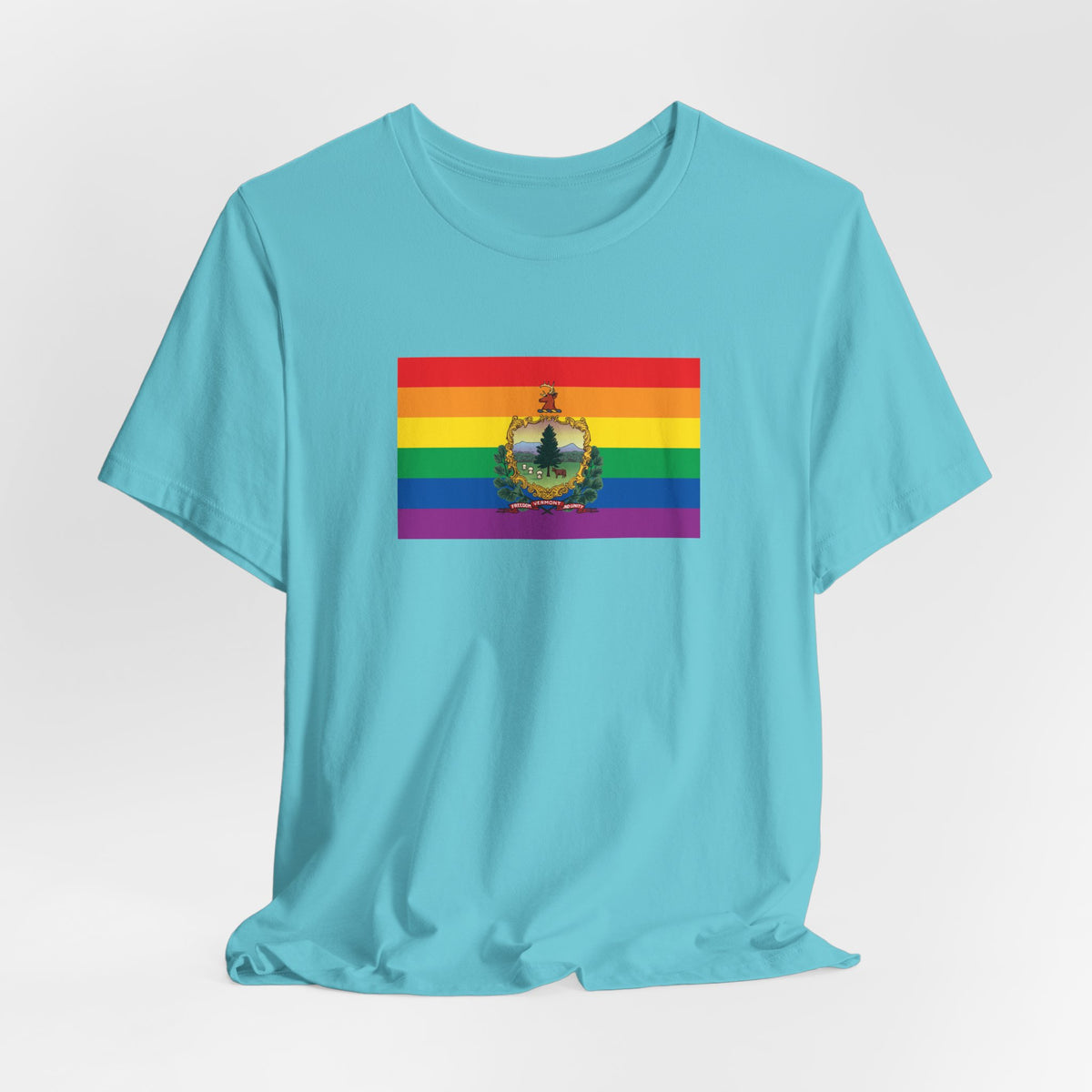 Vermont Rainbow Pride Flag T-shirt, Several Color Options