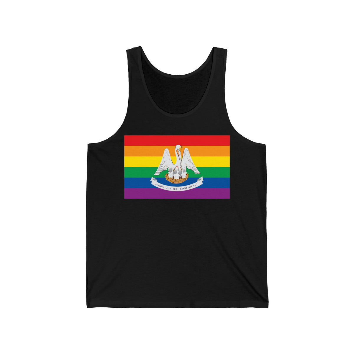 Louisiana Rainbow Pride Flag Jersey Tank