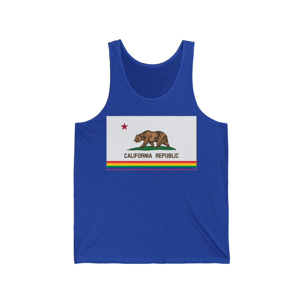 California Rainbow Pride Flag Jersey Tank