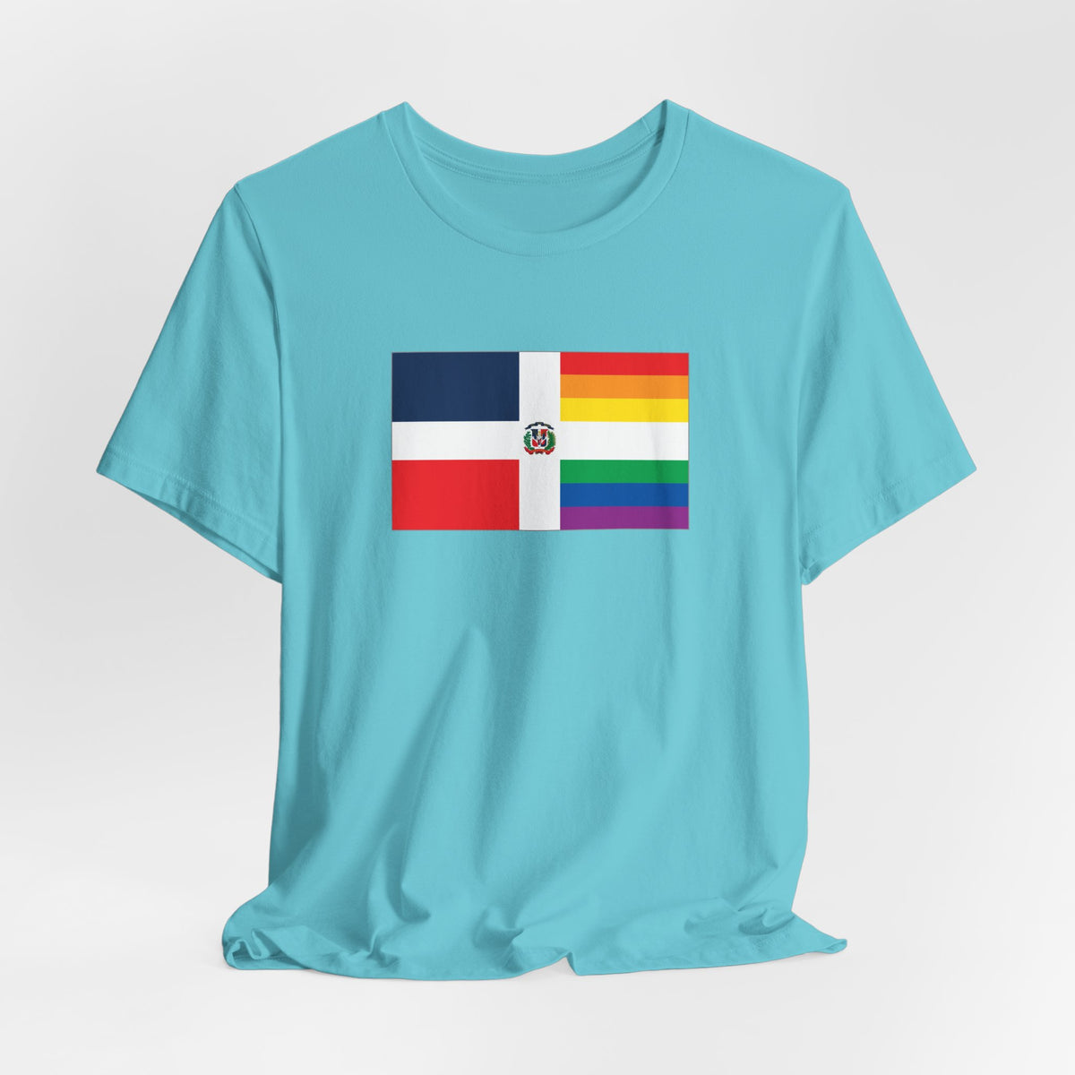 Dominican Republic Rainbow Pride Flag T-shirt, Several Color Options