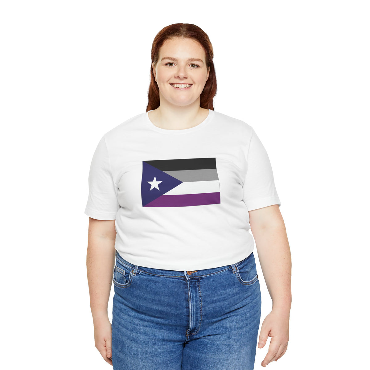 Puerto Rico Asexual Pride Flag T-shirt, Several Color Options