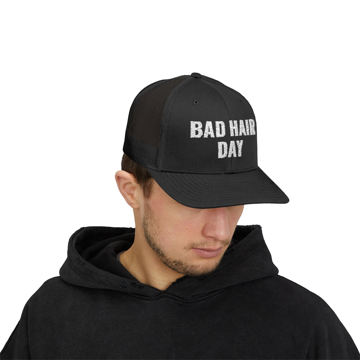BAD HAIR DAY Snapback Embroidered Trucker Cap