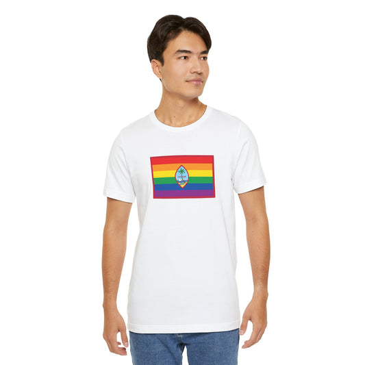 Guam Rainbow Pride Flag T-shirt, Several Color Options