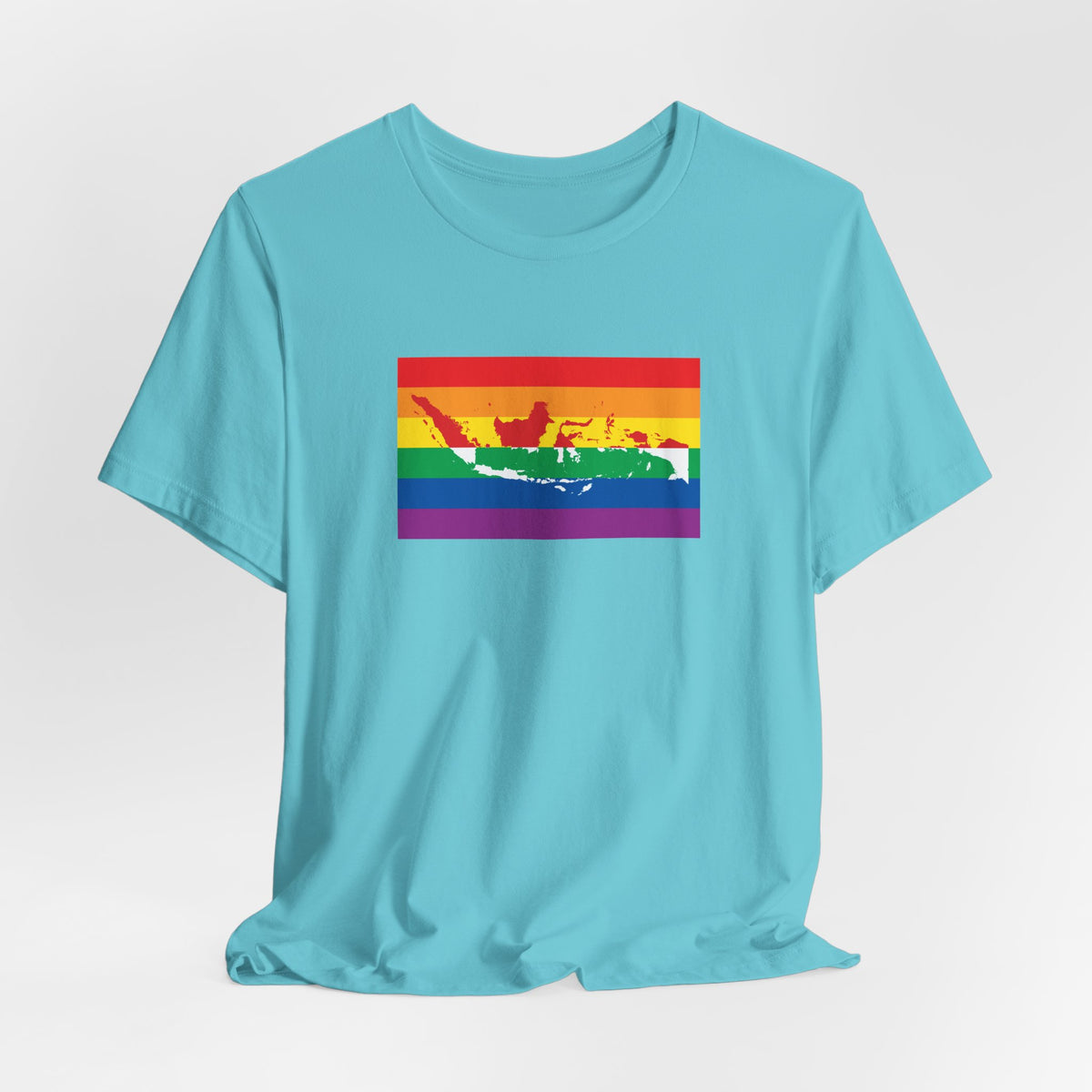 Indonesia Rainbow Pride Flag T-shirt, Several Color Options