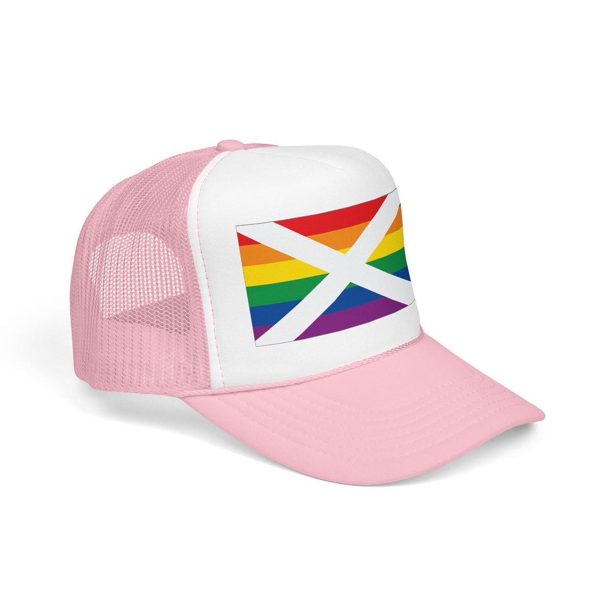 Alabama Rainbow Pride Flag "UNITED" Printed Foam Trucker Hat, Several Color Options