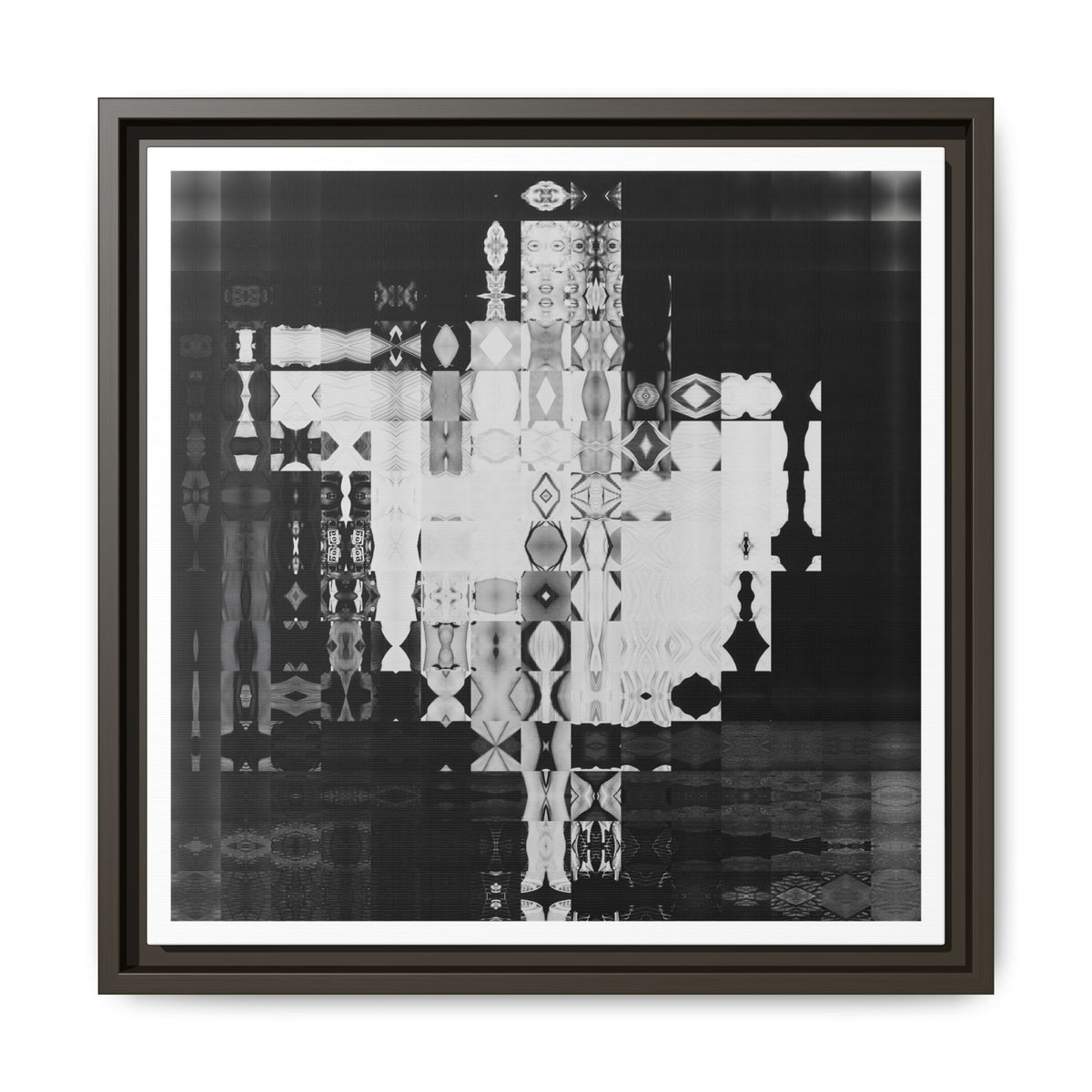 Iconic Movie Star 2 Abstract Portrait Collage Art, Matte Canvas, Framed (Multi-color options)