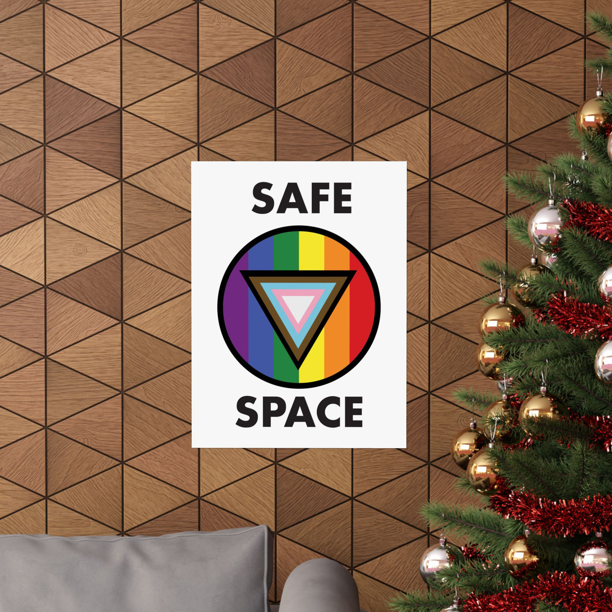 SAFE SPACE Poster - rainbow triangle deco