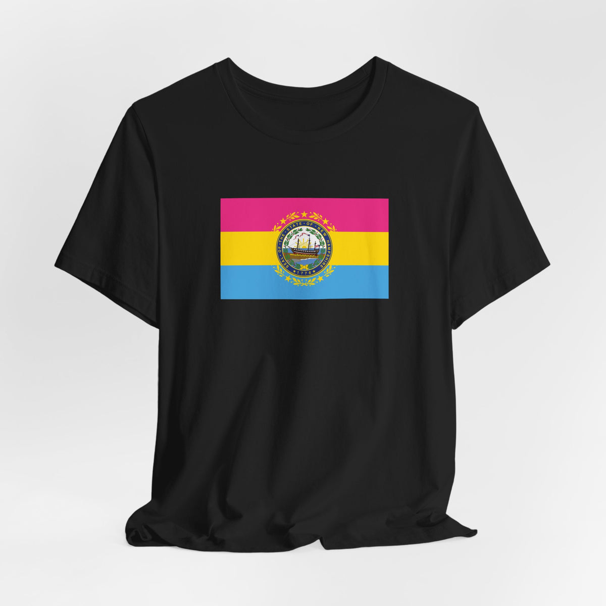 New Hampshire Pansexual Pride Flag T-shirt, Several Color Options